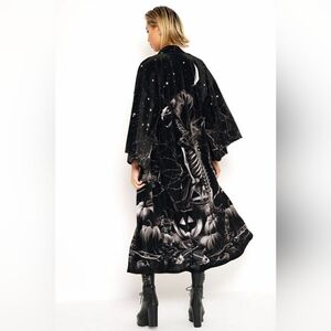 Blackmilk Magic Death Cat Velvet Swan Kimono NO TIE INCLUDED
